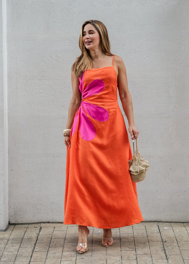 Vestido Vibración Botánica Orange