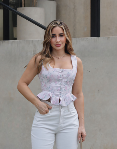 Crop Top Estampado Floral