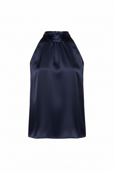 Blusa Halter azul
