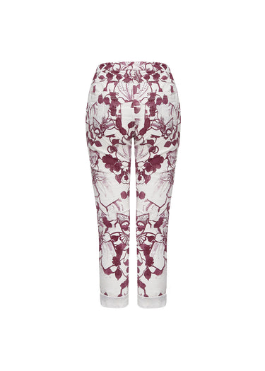 Pantalón Casual Estampado Jardín Secreto