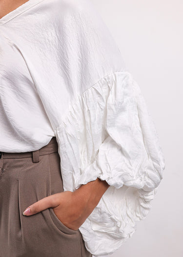 Blusa Statement Puff Sleeve White
