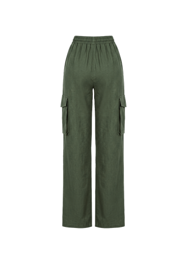 Pantalon Cargo lino