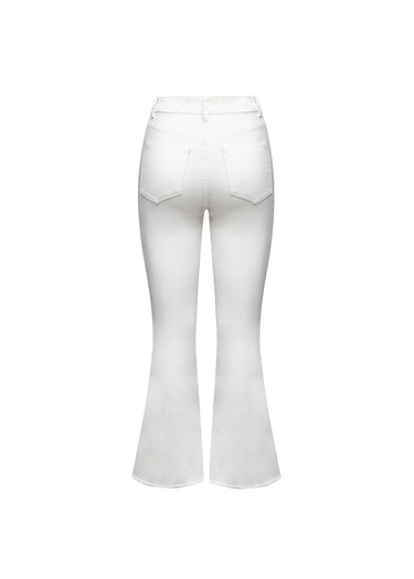 Jean tipo campana blanco