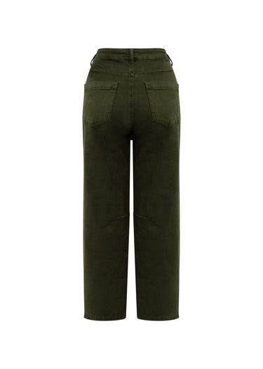 Pantalon verde bota recta