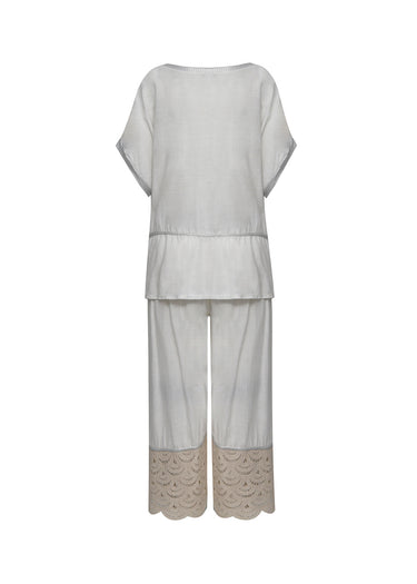 Conjunto de Top y Pantalón Guipur Texture