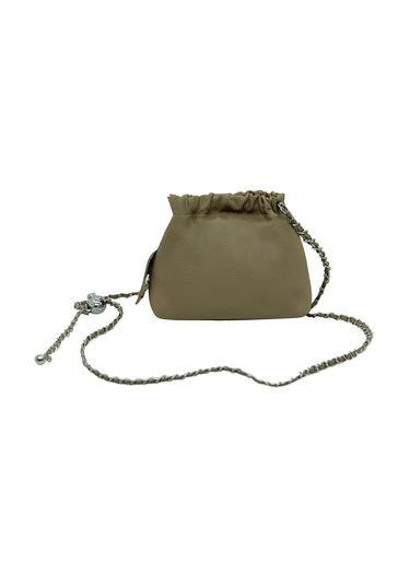 Bolso mini con acabado satinado