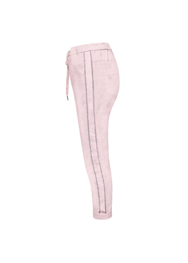 Pantalón Jogger Lujo Urbano con Banda de Strass