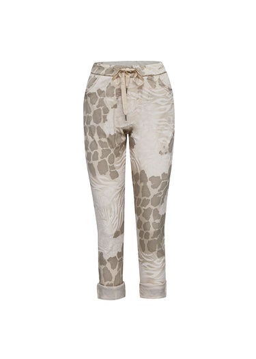 Jogger con estampado animal print
