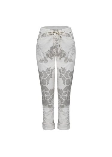 Pantalon jogger estampado rosa