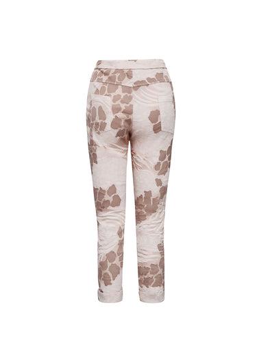 Pantalon jogger estampado rosa