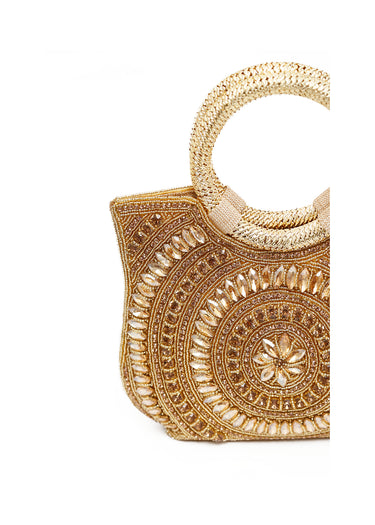 Bolso de noche “mandala dorada”