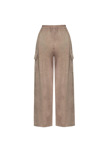 Pantalón cargo de lino