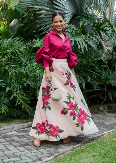 Falda estampada de flores