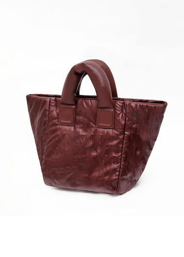 Bolso tote con textura arrugada