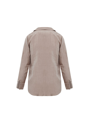 Camisa texturizada en satín