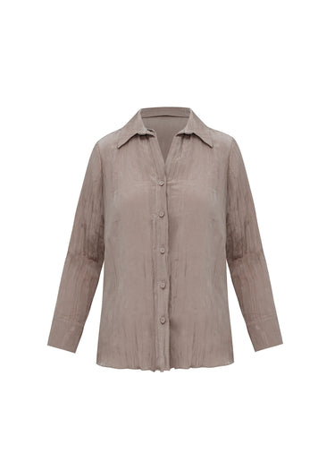 Camisa texturizada en satín