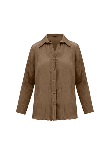 Camisa texturizada en satín