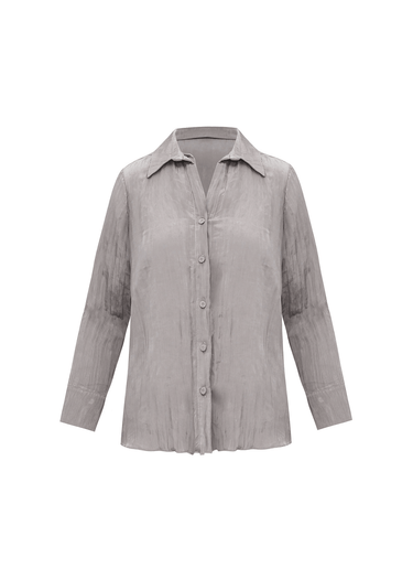 Camisa texturizada en satín