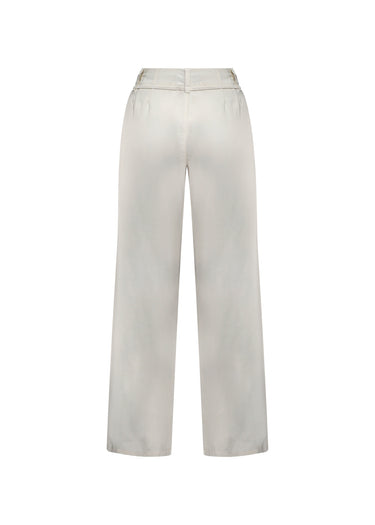 Pantalon wide leg con cordón
