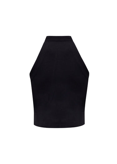 Blusa cuello alto y cremallera delantera