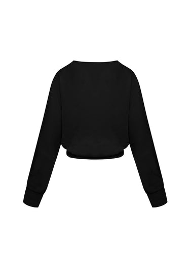 Blusa con escote en v cruzado