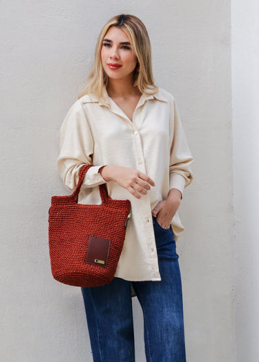 Camisa clasica beige