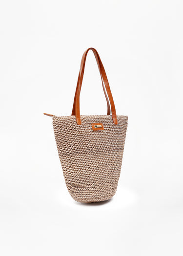 Bolso tejido de forma alargada