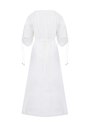 Vestido White Puff