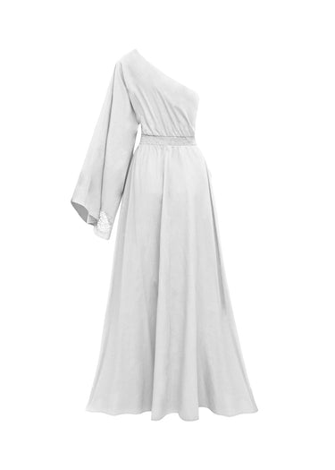 Vestido asimétrico con volantes