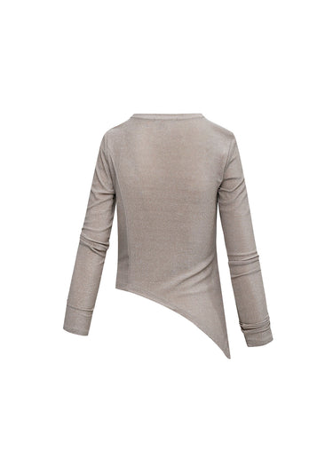 Blusa de Lurex Asimétrico