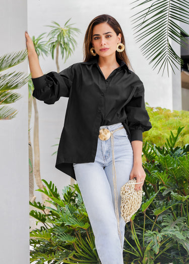 Camisa clásica con cuello despegado