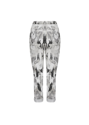 Pantalón de Silueta Cónica con Print