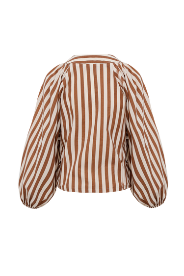 Blusa Rayas Marrón