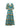Vestido estampado turquesa y camel