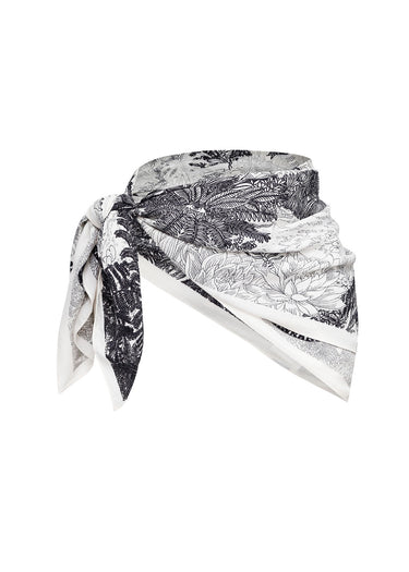 Pañoleta con estampado botánico