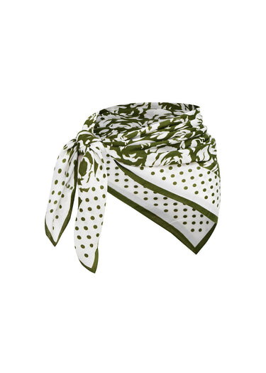 Pañoleta con estampado de rosas y lunares