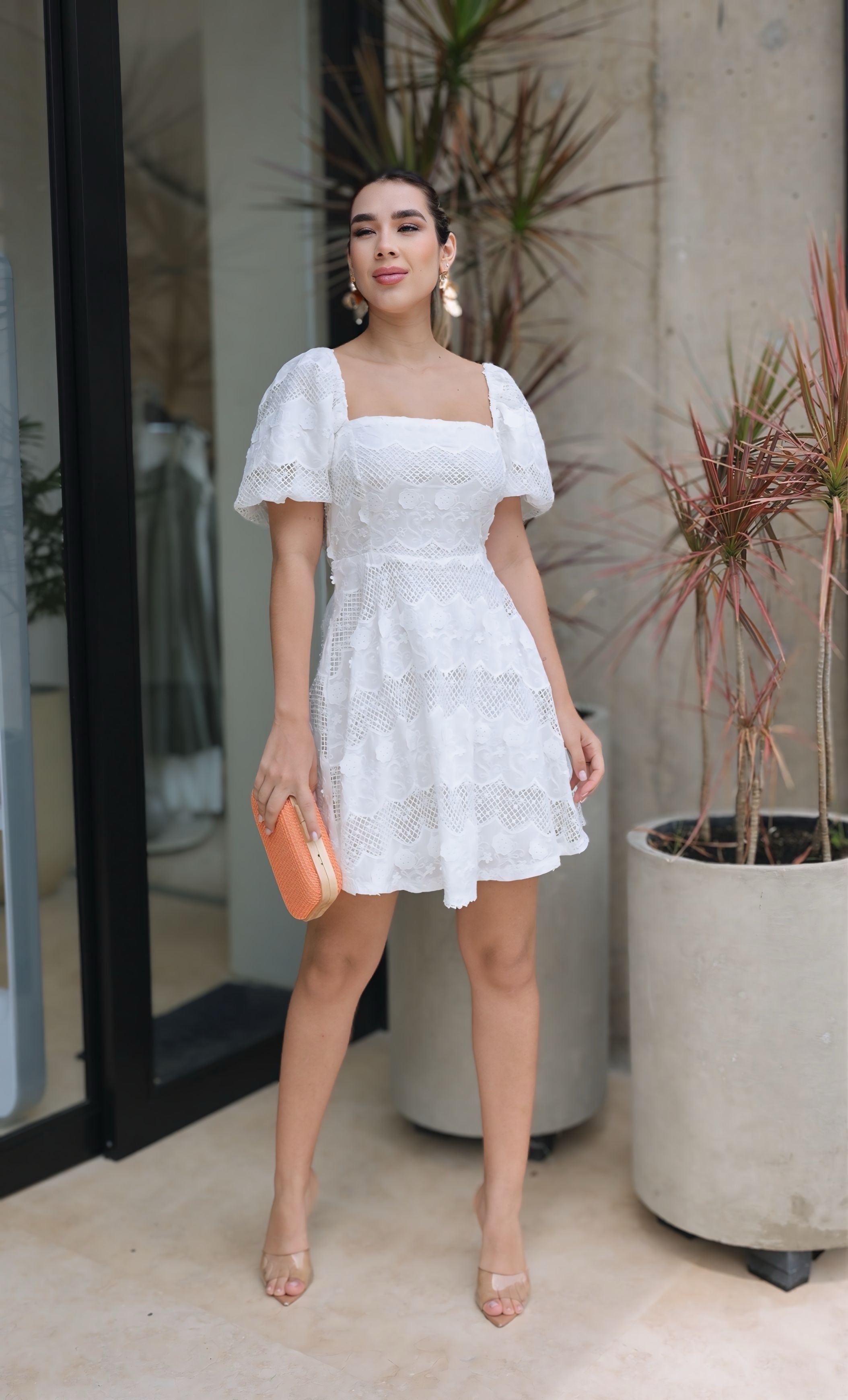 Vestidos Casuales Vestidos En Hoja Rota Blancos Hermoso Vestido