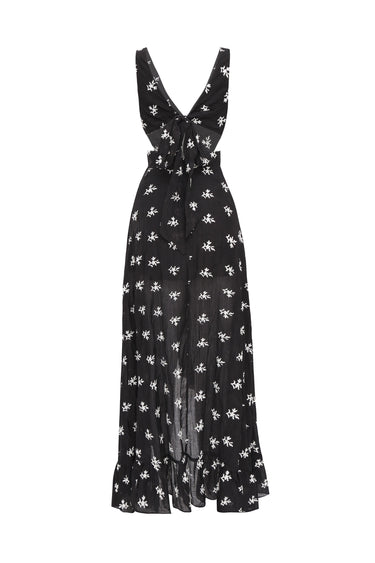 Maxi Vestido Bordado Floral