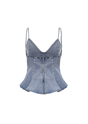 Top Peplum Deslavado