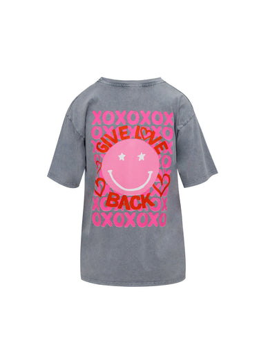 Camiseta de Estilo Urbano Acid Wash