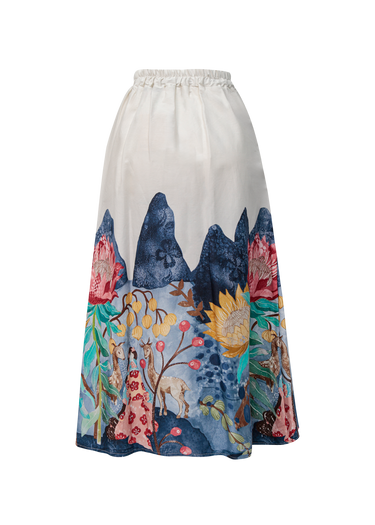 Falda Coral Azul