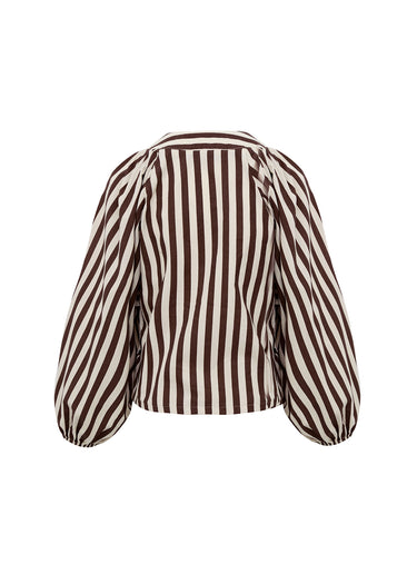 Blusa Rayas Marrón