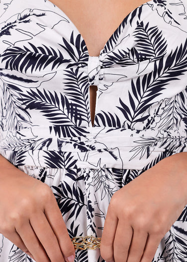 Vestido Palm Print