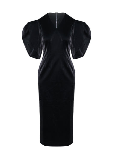 Vestido de tubo con mangas abullonadas