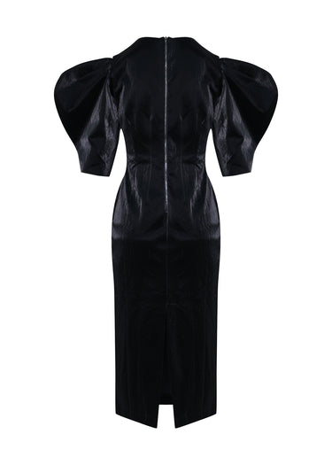 Vestido de tubo con mangas abullonadas
