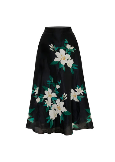 Falda estampada de flores