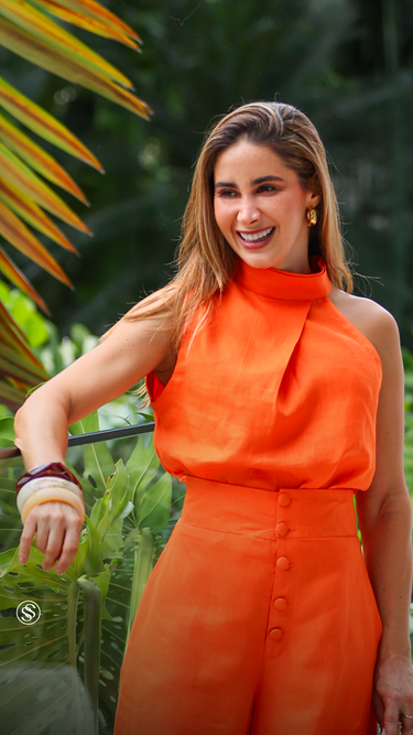 Blusa Irregular Naranja