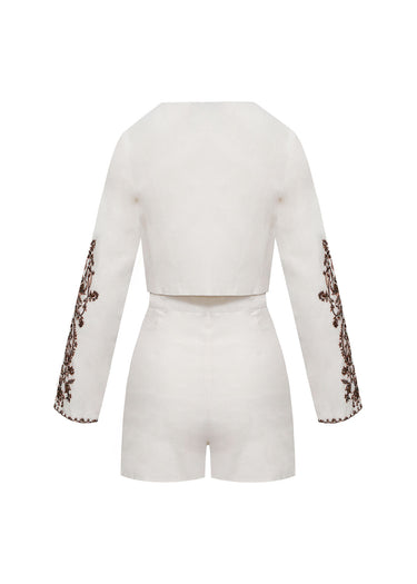 Conjunto en lino blanco