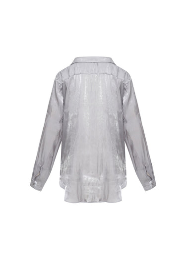 Blusa Satinada Cosmos Efecto Metalizado