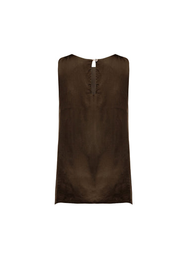 Blusa Satinada de Corte Evase